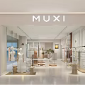 Modern Minimalist Clothing Store With Glass Storefront Mannequins And Displayed Clothes