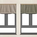 Elegant Window Blinds In Brown And Green For Home Window Interiors