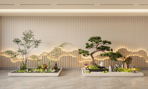 New Chinese Style Interior Landscape Landscaping 3d model