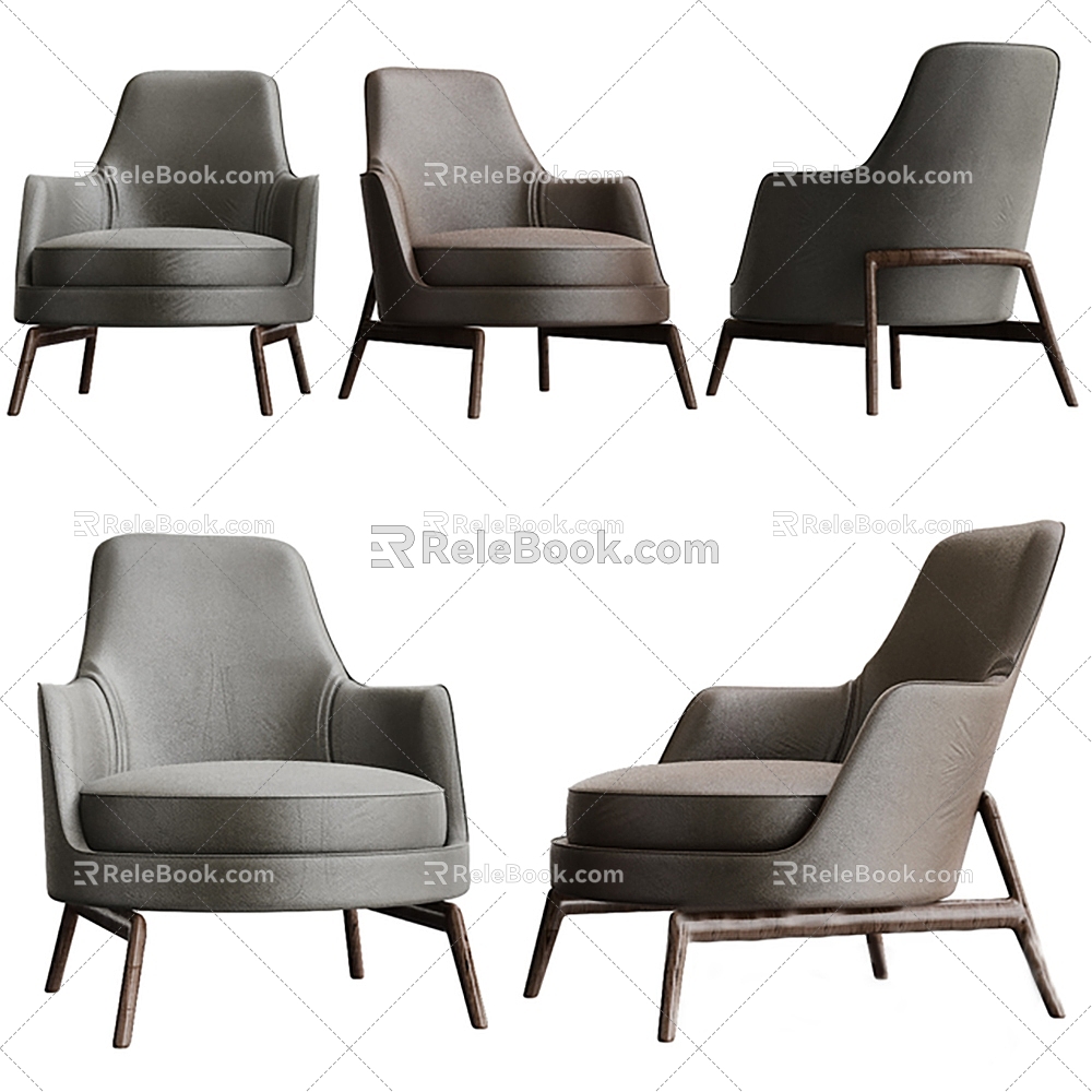 Sofa Single Sofa Seat Casual Sofa Single Chair 3d model