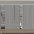 Modern White Wardrobe Interior Design With Glass Door Drawers Open Shelves And Lighting