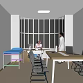 Hospital Outpatient Clinic Bright Interior With Natural Light And Medical Area