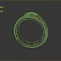 Stylish Snake Shaped Bracelet with Red Eyes and Textured Surface for Daily Use