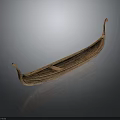 Traditional Animal Inspired Wooden Boat With Elegant Curved Structure