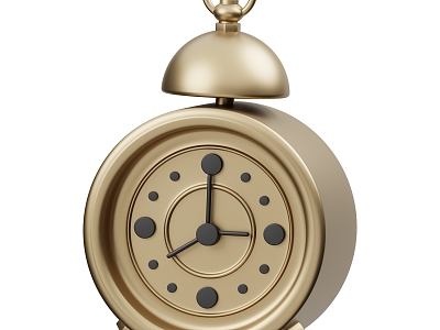 Modern old-fashioned alarm clock 3d model