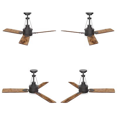 American ceiling fan lamp 3d model American ceiling fan lamp 3d model