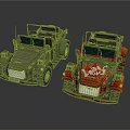 Toy Cars Display Military Green And Red Flame Design With V8 Logo Details