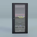 Black Glass Door Storage Cabinet for Musical Instruments and Art Supplies