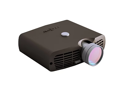 Advanced Projection Monitoring Device With Sleek Black Casing And High Resolution Lens 3d model