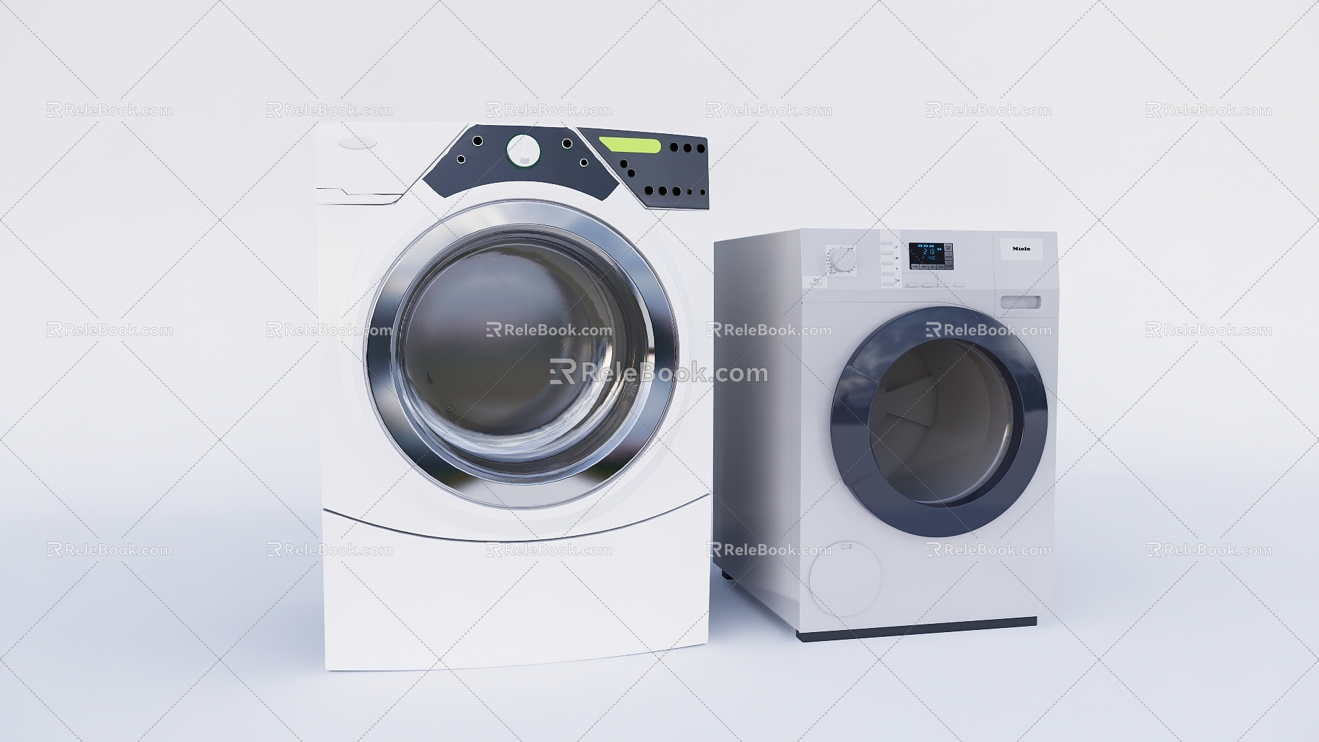 Modern washing machine electric drum washing machine 3d model