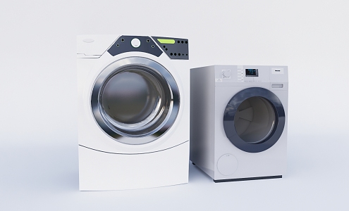 Modern washing machine electric drum washing machine 3d model