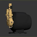 High Quality Industrial Mechanical Pump With Golden Components And Gray Base