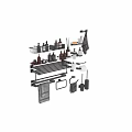 Essential Bathroom Daily Washing Products Including Bottles Towel Racks Tissue Holders And Towels