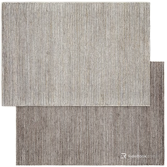 Square Rugs With Light And Dark Brown Striped Texture For Modern Home Decor 3d model 