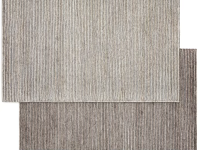 Square Rugs With Light And Dark Brown Striped Texture For Modern Home Decor 3d model