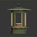 MetaRetail Round Retail Kiosk Design With Green Roof Wooden Frame And Counter