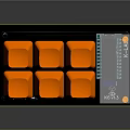 Mechanical Computer Keyboard with Orange Keycaps and Black Base K6 Pro Model