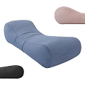 Curved Comfortable Fabric Lounge Chair In Multiple Colors For Living Room