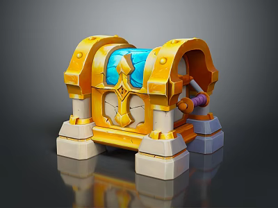 Cartoon Chest Treasure Chest Treasure Chest Jewelry Chest Cashbox Wooden Chest Game Chest Treasure Chest Pirate Chest 3d model