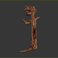 Natural Wooden Stone Sculpture with Unique Branch Like Shape and Texture