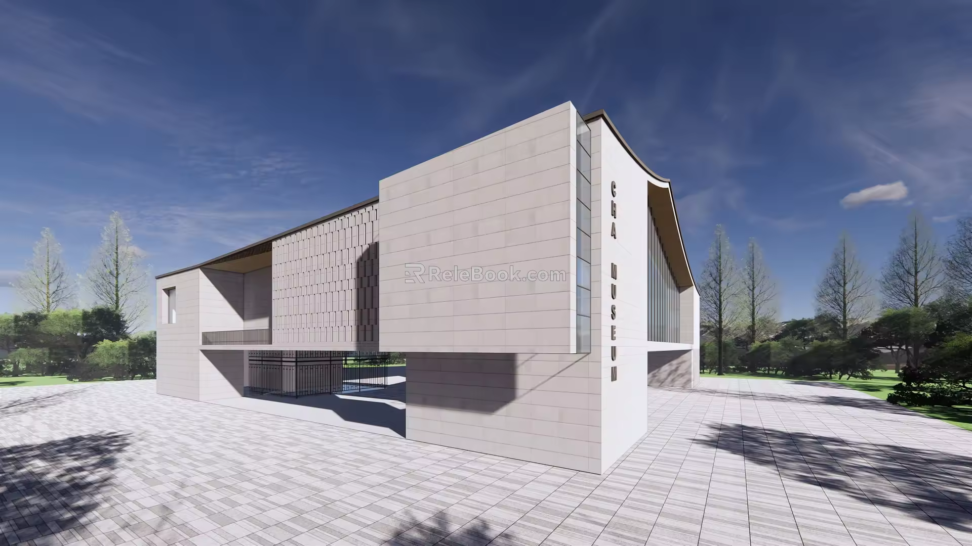Modern Architecture Art Architecture Tea Museum 3d model