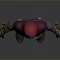 Game and Movie Character with Red Hair Beard Purple Outfit Leather Bracers and Waist Pouch