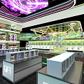 Indoor Playground With Colorful Game Machines Bright Lighting And Modern Interior