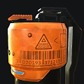 Weapon With Orange Black Design L183 VX3 Triangle Warning And Cylindrical Grip