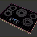 portable synthesizer mixer reverberator tuner mixer mixing equipment 3d model