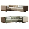 Modern Corner Sofa Upholstery In Different Tones With Soft Cushions And Sleek Design