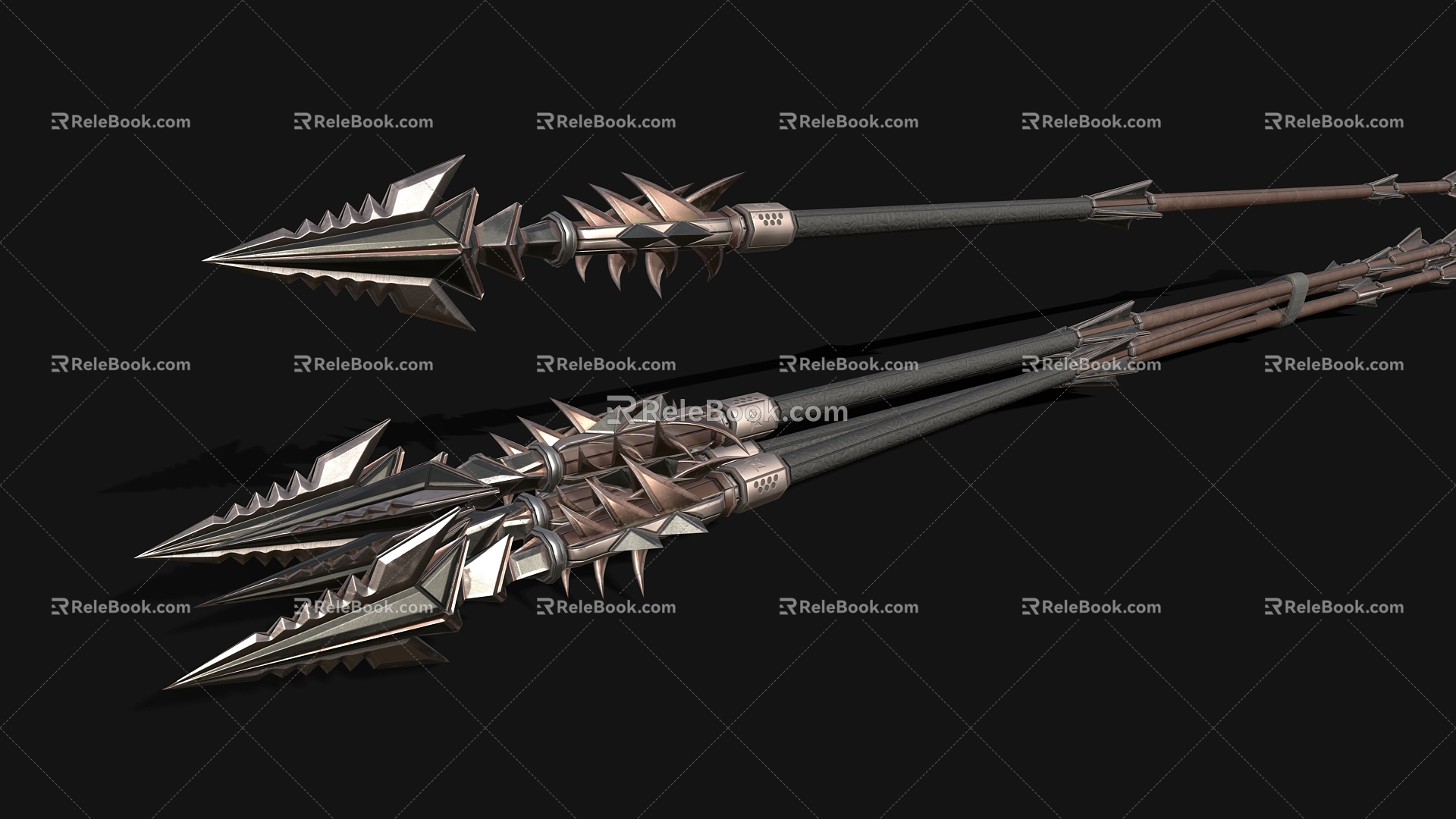 Barb Arrow Spear Sword Long Sword bayonet Contradiction Weapon Weapon Arrow 3d model