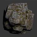 Natural Wooden Stone Material With Gray Pink Color And Mossy Surface Texture