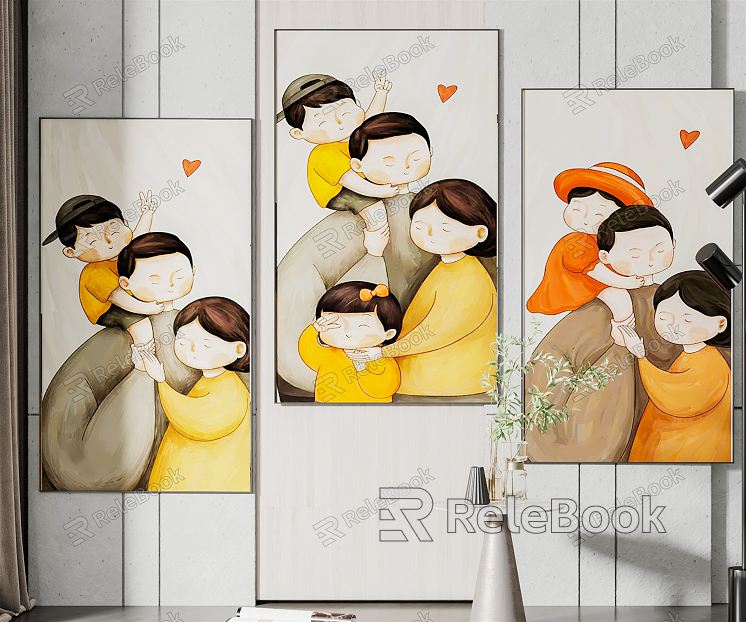 Modern Figure Painting Children's Decorative Painting Combination model