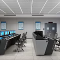 Command Center Monitoring Room Public Security War Room Dispatcher Console 3d model