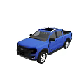 Blue Ford Pickup Truck Front View Exterior Design With Modern Styling