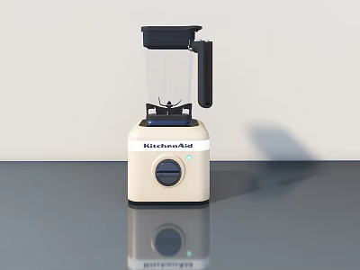 Stylish KitchenAid Blender with Cream and Black Design for Kitchen Countertop Use 3d model