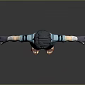 Game Anime Character 3D Render Model With Blue Jacket Shorts Fingerless Gloves And Goggles