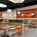 Orange Restaurant With Affordable Deals Traditional Flavors Modern Trends Glass Doors Tables Chairs And Plants