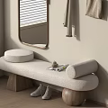 Modern shoe changing stool 3d model