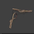 Decorative Twisted Knots With Shiny Metallic Finish Displayed On Dark Background