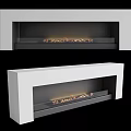 Modern White Fireplace Interior Design With Sleek Flame Effect And Contemporary Style