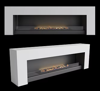 Modern Fireplace Minimalist Fireplace 3d model