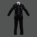 Fire Brigade Uniform Clothing Uniform Police Uniform Fire Fighting Uniform Team Clothing Fire Brigade Clothing Pants Tie 3d model