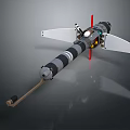 Advanced Mechanical Equipment With Propeller Red Components Black Gray Body And Mechanical Structure 3d model