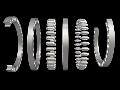 High Quality Hardware Tools Including Ball Bearings Roller Bearings and Metal Rings 3d model