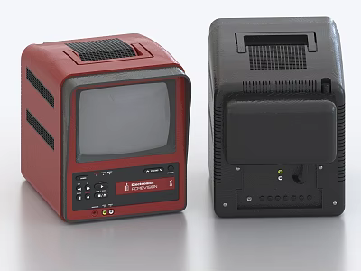 Two Vintage Style TVs With Classic Design 3d model