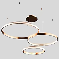 Modern Gold Circular Pendant Lights With Multi Layer Hanging Design 3d model