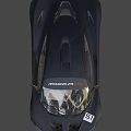 Black High Performance Racing Car with Aerodynamic Design Rear Wing Alloy Wheels And Sporty Decals