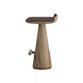 Wooden Bar Stools With Unique Tapered Legs And Leather Seats For Modern Kitchens