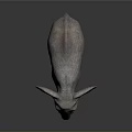 Detailed Elephant Sculpture With Large Ears Long Trunk And Textured Skin On Dark Reflective Surface